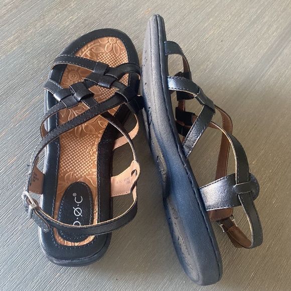 boc Shoes Boc By Born Womens Kesia Black Slingback Buckle Strap Low